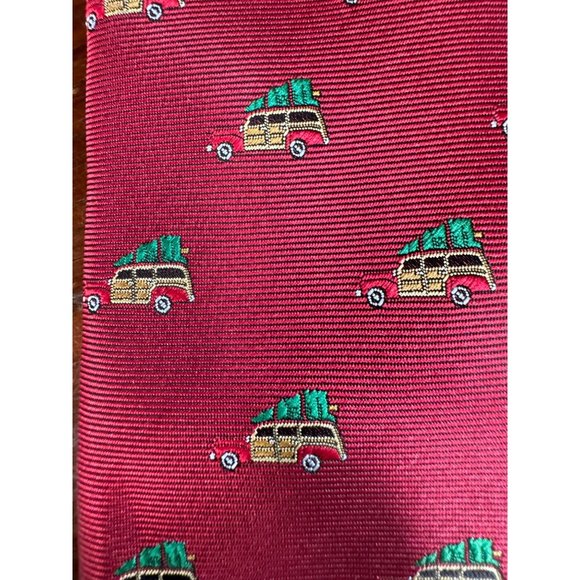 Knotty and Nice Woody Van Christmas Tie OS Red Christmas Polyester - Picture 16 of 16